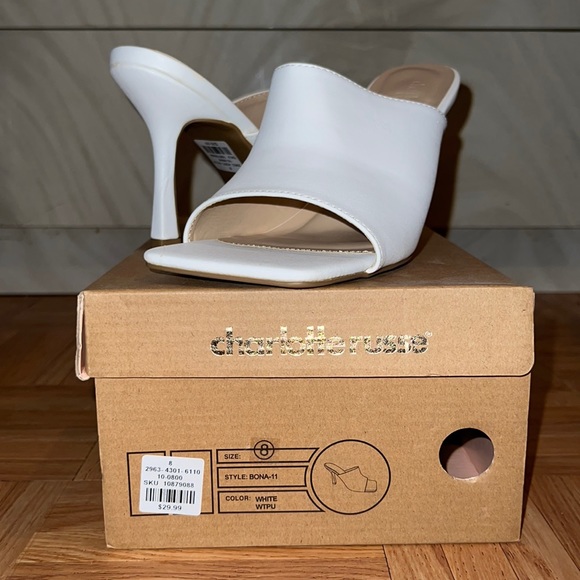 White Open-Toed Heels - Picture 3 of 3